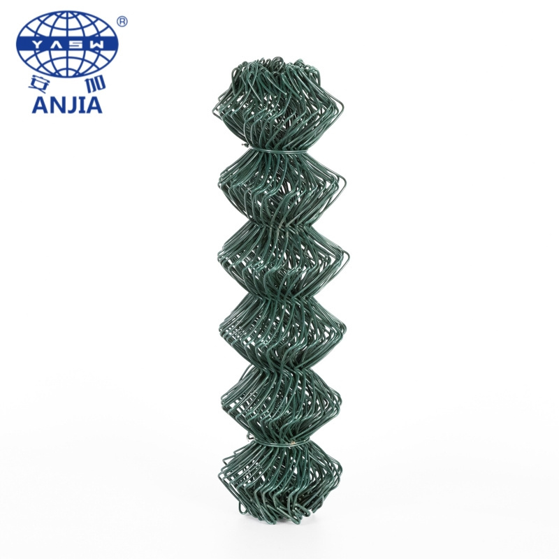 Hot Dipped Galvanized Chain Link Fence for Garden High Quality Iron Diamond Mesh PVC Metal Iron  Powder Coated