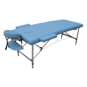 Professional Portable 2 Folding Lightweight Facial Solon Spa Tattoo Bed Height Adjustable Massage Table