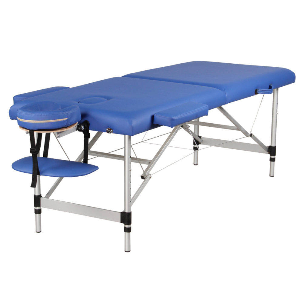 Professional Portable 2 Folding Lightweight Facial Solon Spa Tattoo Bed Height Adjustable Massage Table