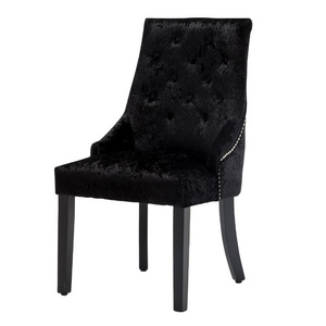 Basic model dining chair velvet fabric ring knocker wooden legs