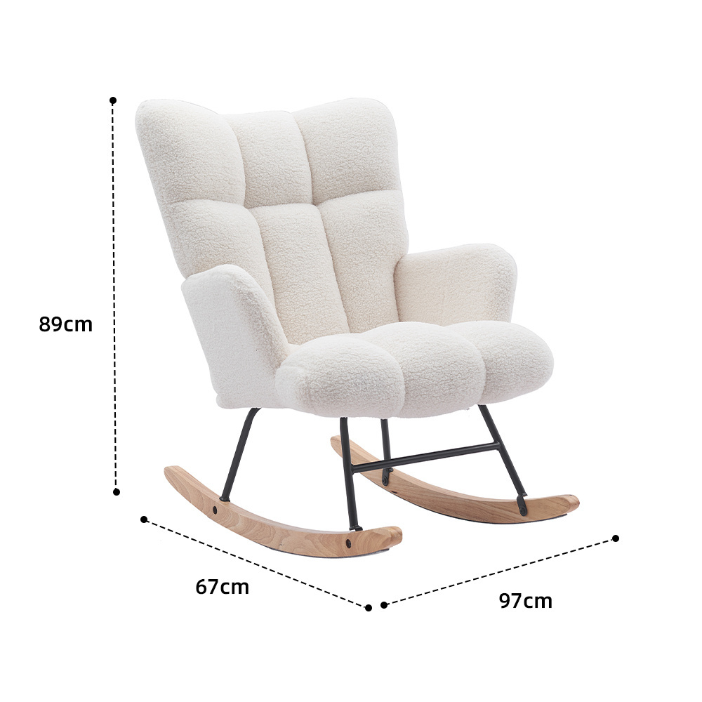 Nordic Leisure Lounge Chair Modern Design Leisure Chair Home Living Room Wood Rocking Chair