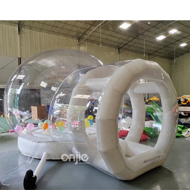 Inflatable bubble clear house with jumping trampoline balloon tents picnic dome igloo tent for rental