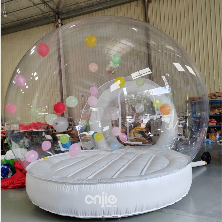 Inflatable bubble clear house with jumping trampoline balloon tents picnic dome igloo tent for rental