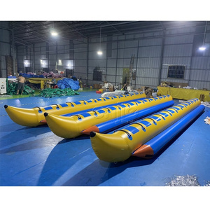 Aqua sport single tube 12 people giant inflatable water game for adult banana boat