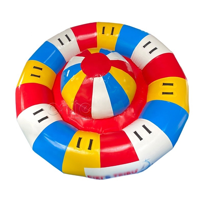 Water Sport game Play Equipment inflatable flying spinner towable tube flying saucer twister tower disco ufo ride