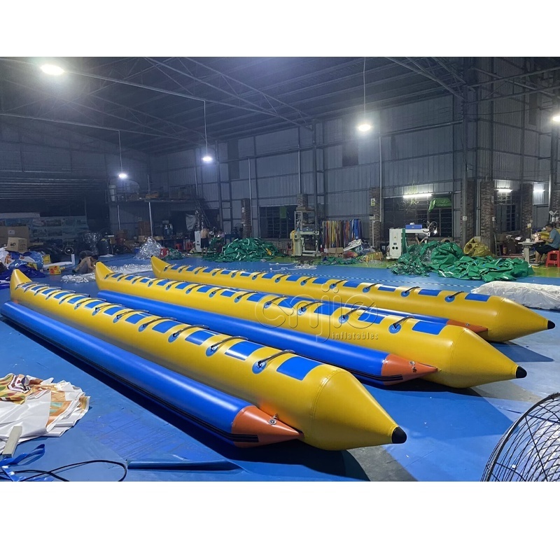 Aqua sport single tube 12 people giant inflatable water game for adult banana boat