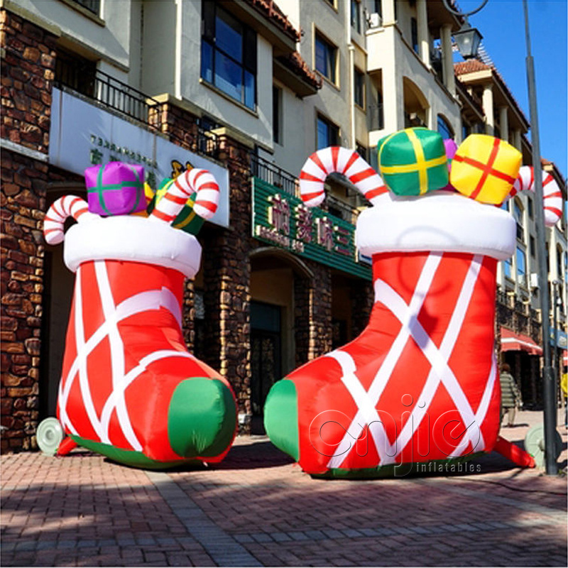 Factory price Christmas decoration inflatable socks for sale