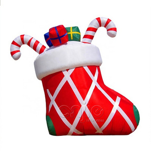 Factory price Christmas decoration inflatable socks for sale