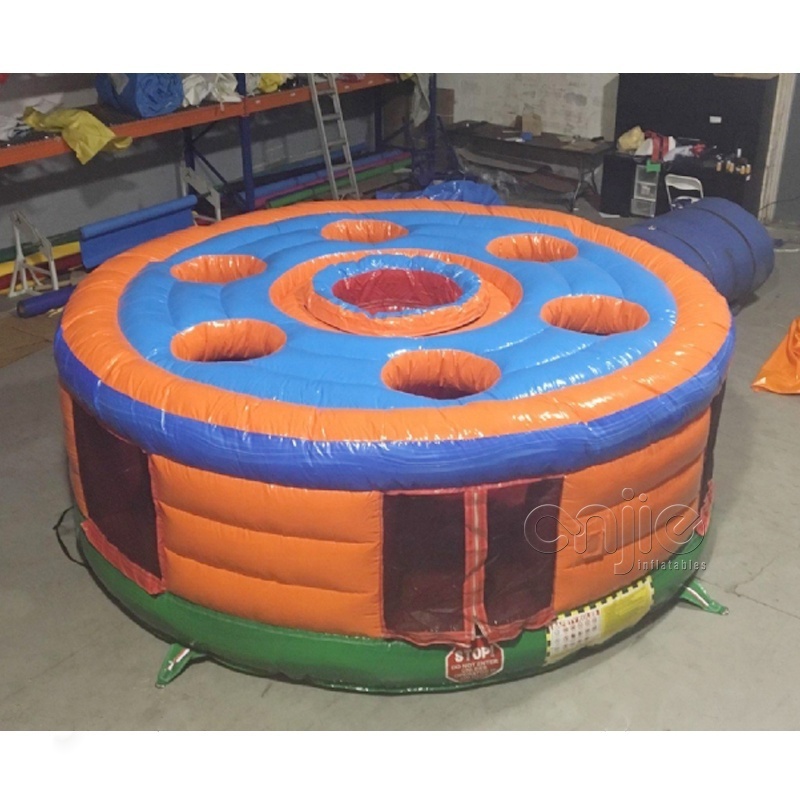 Giant outdoor playing inflatable sports game hit cat bouncer human inflatable whack a mole