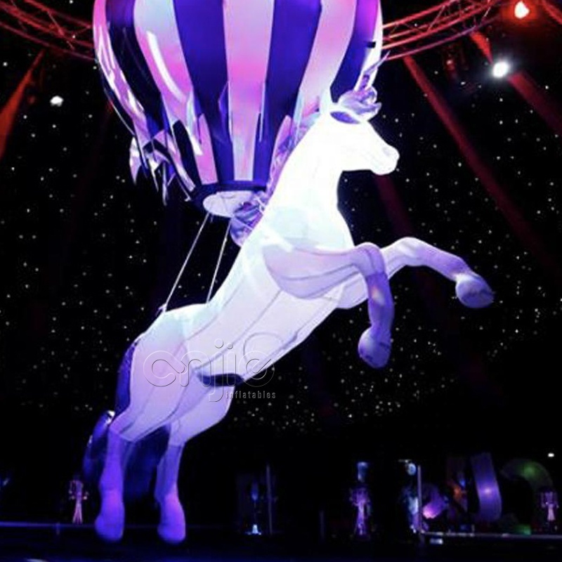 Decorations for bar night club custom flying inflatable horse inflatable animal giant LED inflatable horse