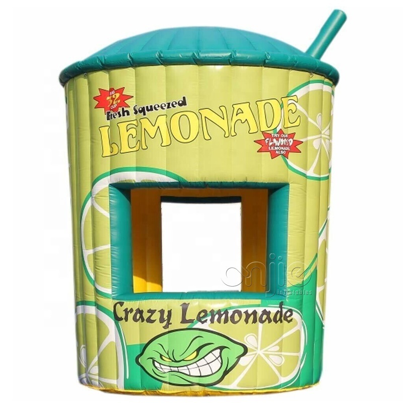 Hot sale commercial inflatable lemonade stand inflatable lemon booth inflatable kiosk