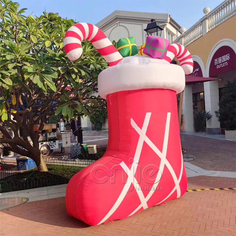 Factory price Christmas decoration inflatable socks for sale