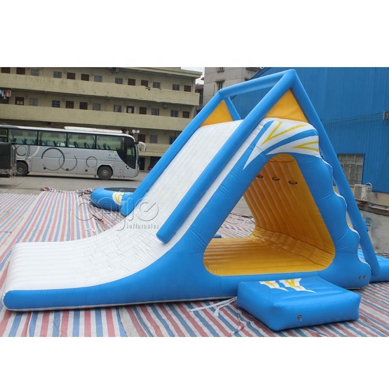 Commercial Inflatable Pool Water Climbing  Slide Games Rock Climb And Slide Inflatable Tower Slide For Sea