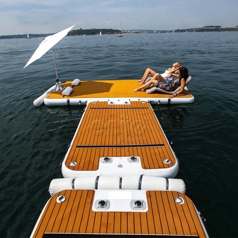 Aerial inflatable pontoon jet ski floating dock floating boat dock aerial platform sofa boat