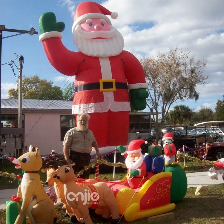 Decorate Santa Balloons Giant Inflatable Santa Claus to Promote Your Business