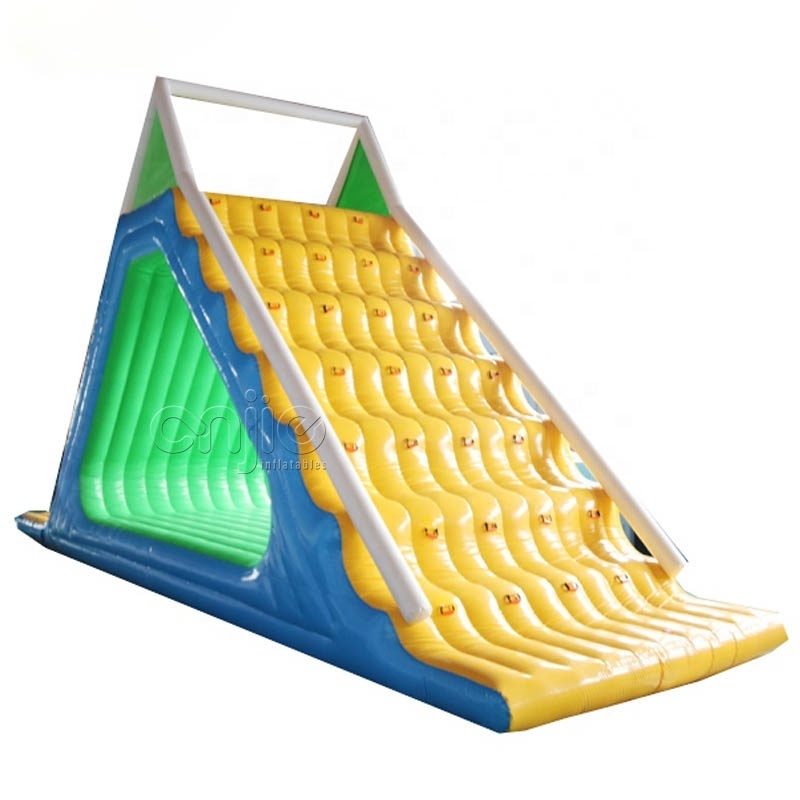 Commercial Inflatable Pool Water Climbing  Slide Games Rock Climb And Slide Inflatable Tower Slide For Sea