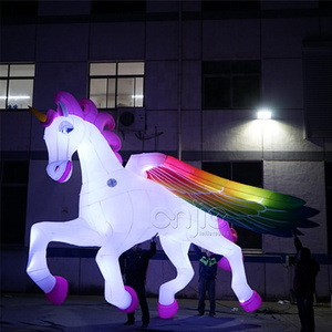 Decorations for bar night club custom flying inflatable horse inflatable animal giant LED inflatable horse