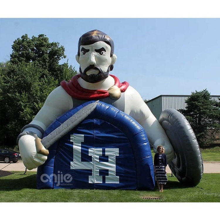 Inflatable tiger head mascot football tunnel,high school inflatable entrance tunnel for sale