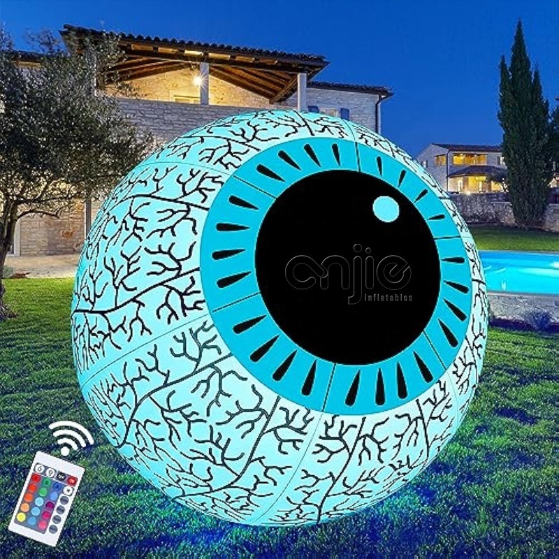 Halloween inflatable eyes with giant decorative eyeballs and LED lights for outdoor decoration