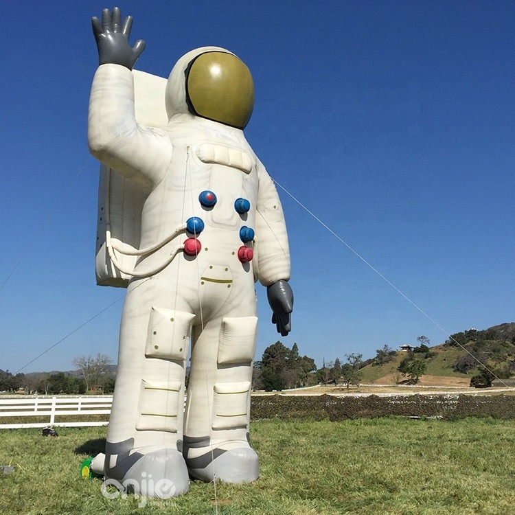 Factory design giant advertising inflatable astronaut with inflatable moon ball for event decoration