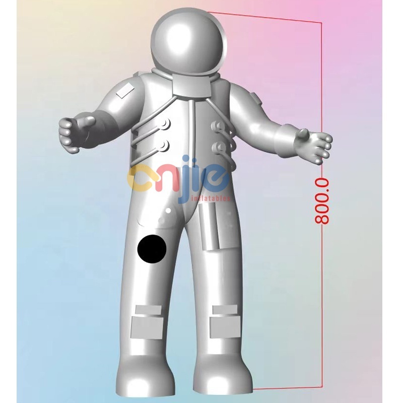 Factory design giant advertising inflatable astronaut with inflatable moon ball for event decoration