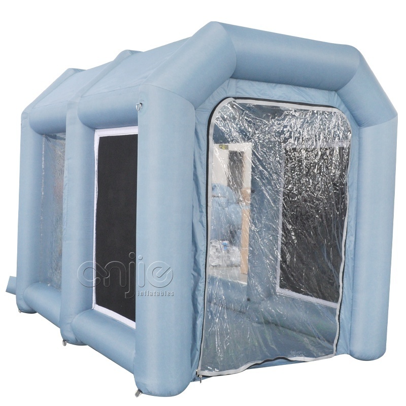 Small mini inflatable powder coating spray painting booth painting cabin tent with filter