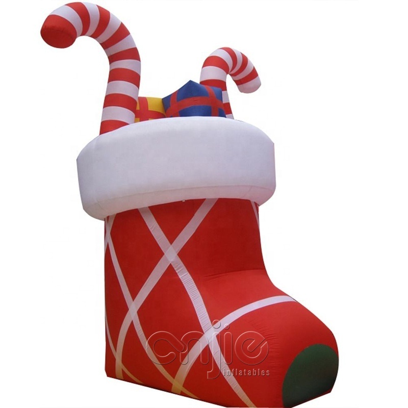 Factory price Christmas decoration inflatable socks for sale