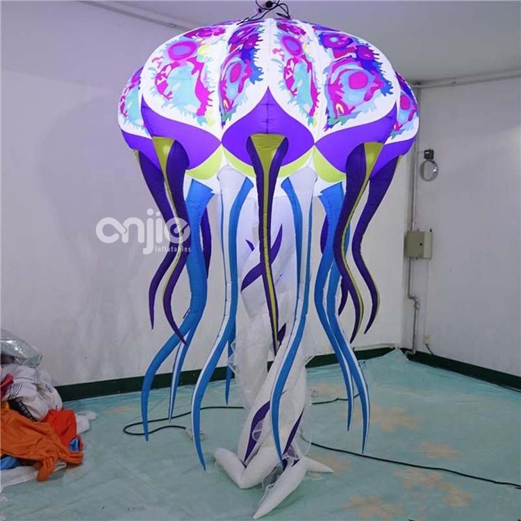 Inflatable Jellyfish Balloon Puppet with LED Light Parade Walking Inflatable Costume