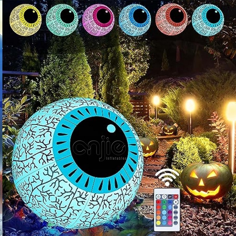 Halloween inflatable eyes with giant decorative eyeballs and LED lights for outdoor decoration