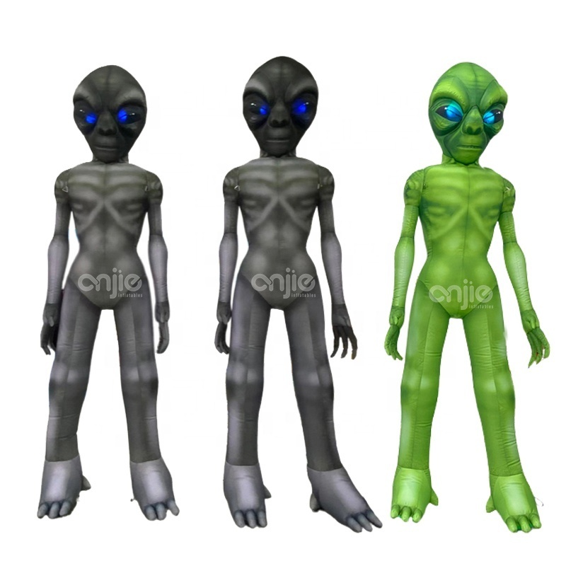 3m 10ft Outdoor Halloween inflatable decoration giant green gray kids alien inflatable UFO alien