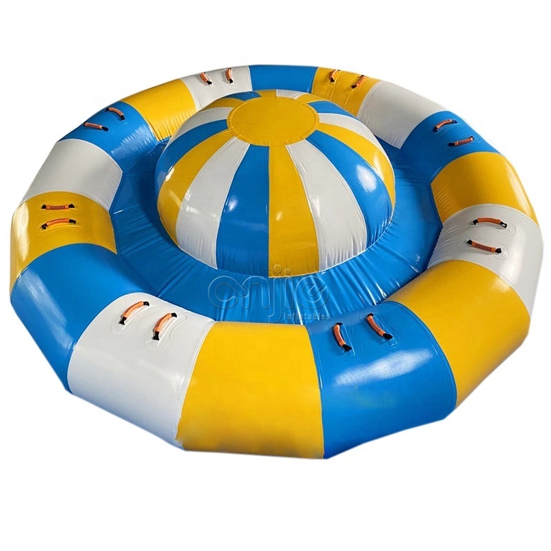 Water Sport game Play Equipment inflatable flying spinner towable tube flying saucer twister tower disco ufo ride