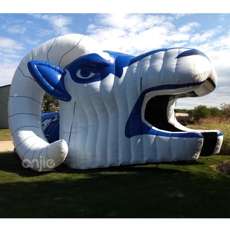 Giant advertisement inflatable mascot tunnel inflatable tiger football tunnel for game entrance