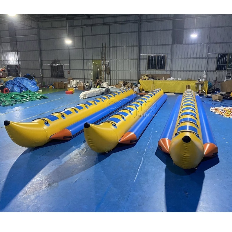 Aqua sport single tube 12 people giant inflatable water game for adult banana boat