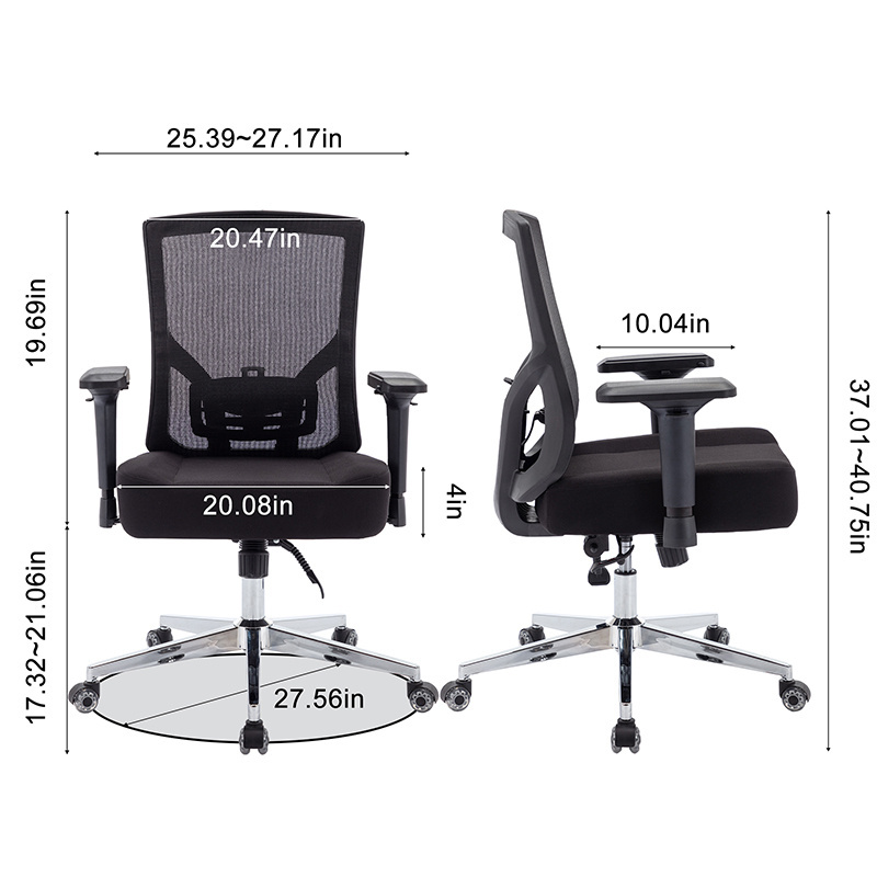 High quality black Swivel fabric mesh executive chair net office chairs home office desk and chair for guest