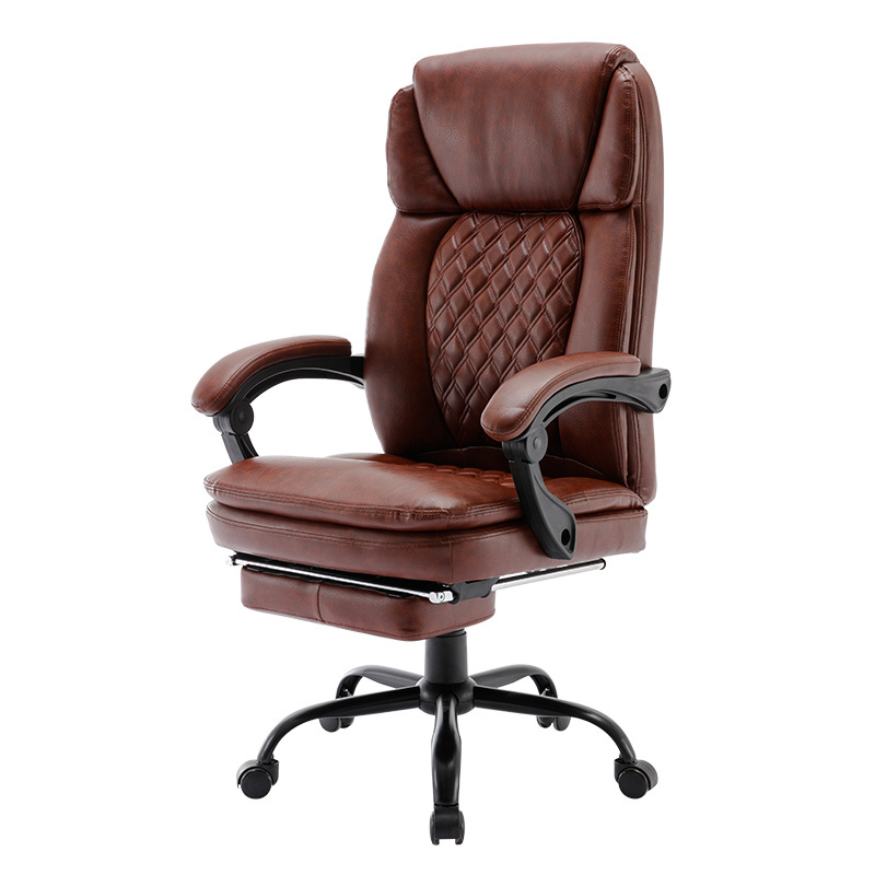 Luxury Modern Adjustable Swivel Manager Executive High Quality Ergonomic Real Genuine Leather Boss Office Chair With Massage