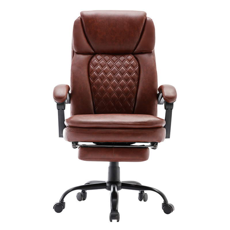 Luxury Modern Adjustable Swivel Manager Executive High Quality Ergonomic Real Genuine Leather Boss Office Chair With Massage