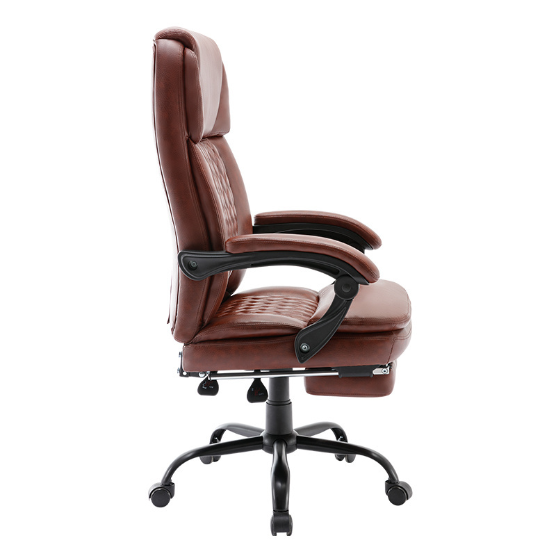 Luxury Modern Adjustable Swivel Manager Executive High Quality Ergonomic Real Genuine Leather Boss Office Chair With Massage