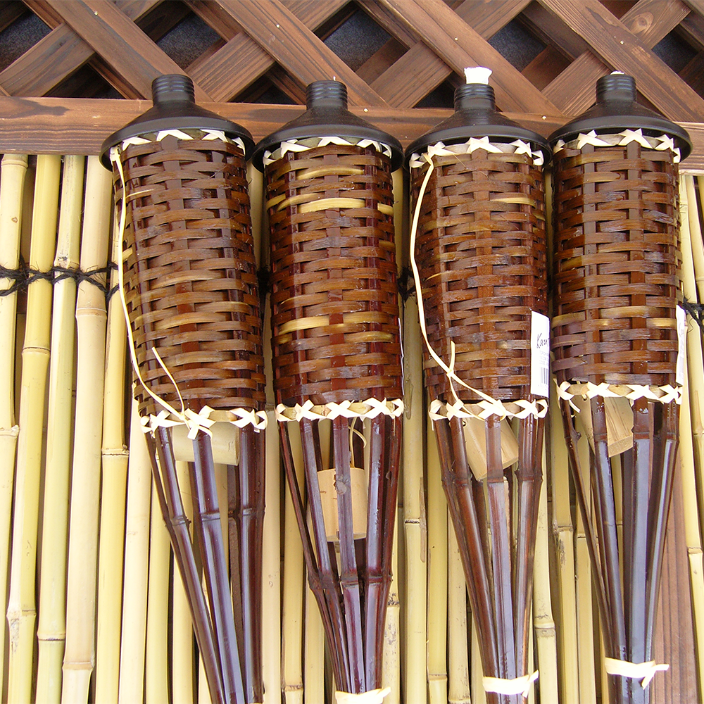 Wholesale Natural Decoration Camping Bamboo Tiki Garden Torches Outdoor