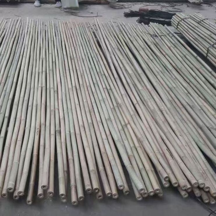 Eco Friendly Round Construction Natural Yellow180cm Long Bamboo Pole Roll For Construction