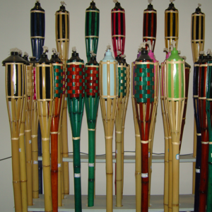 Wholesale Sale Holiday Decoration Create Atmosphere Natural Bamboo Tiki Torches