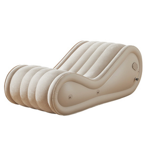 S-shape Yoga Lounge Chair Portable Comfortable Convertible Sofa Bed Pvc Sexy Inflatable Multifunctional Sofa Chair