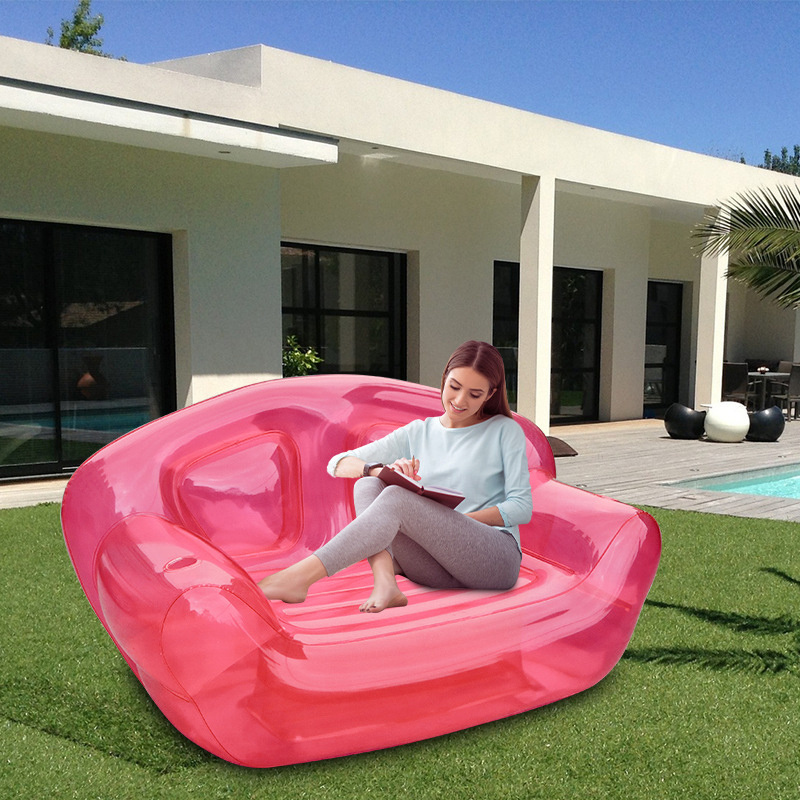 Modern PVC Folding Air Filled Inflatable Floating Leisure Sofa Recliner Chair Sofa Lounger Chair for Living Room