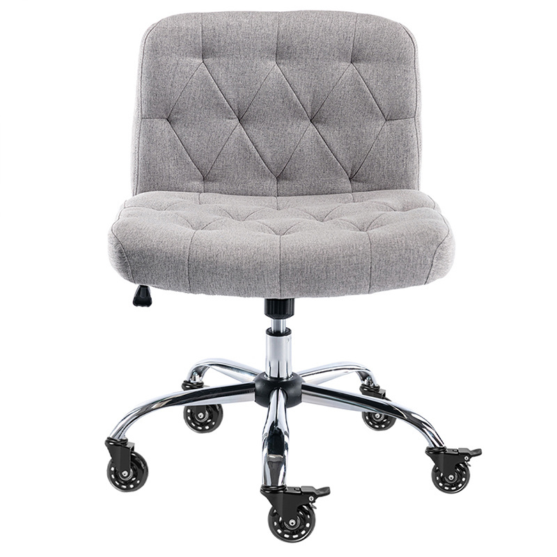 Office Wide Seat Chair with Wheels Comfy Computer Home Desk Chair Pillow Swivel Accent Vanity Leisure Chair