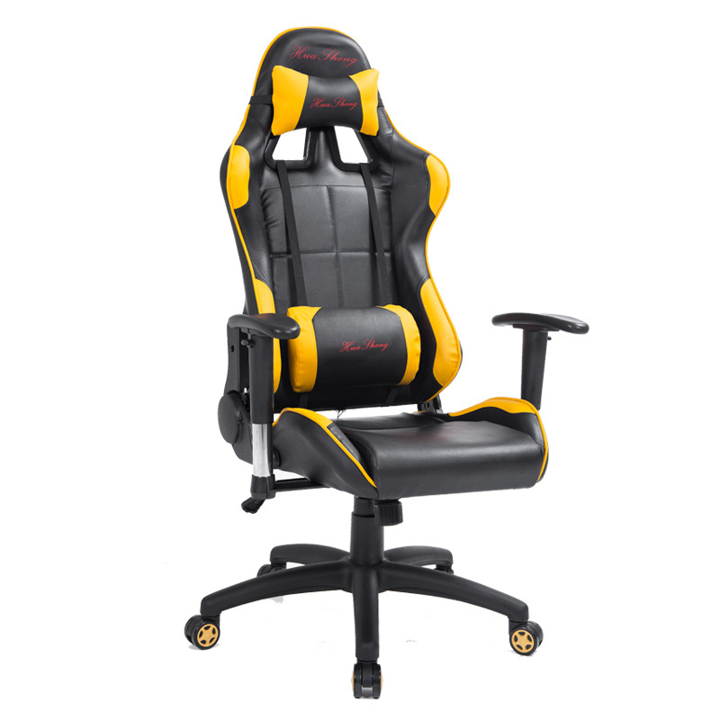 High Backrest Ergonomic New Design Office Chair/ Racing Yellow Gaming Chair with Footrest