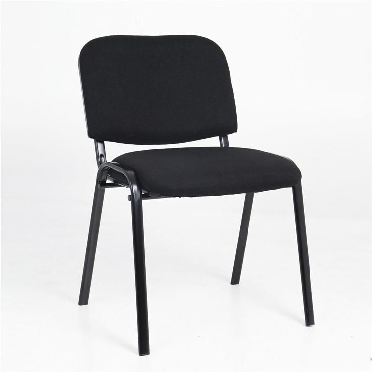 Metal Frame Fabric Armless Stacking Chair office visitor chair training staff used conference guest chair