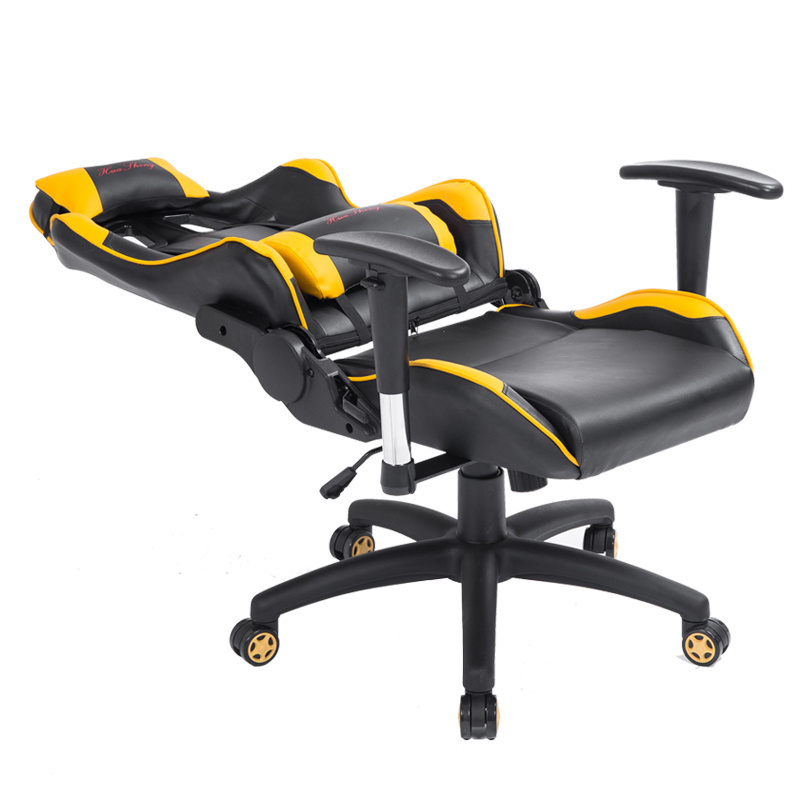 High Backrest Ergonomic New Design Office Chair/ Racing Yellow Gaming Chair with Footrest