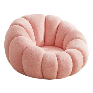 Home Furniture Fashion Comfortable Flower Shape Leisure Recline Living Room Floor Stool Modern Velvet Lazy Single Sofa Chair