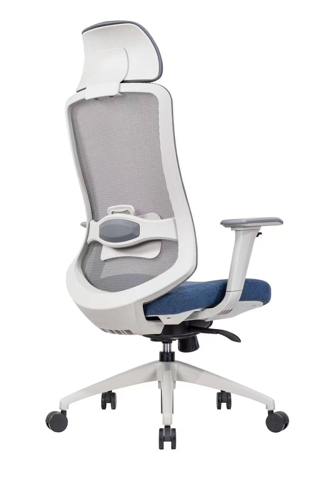 Mesh Computer Chair with Headrest Navy Blue Modern Office chair Forsuitable for office workers