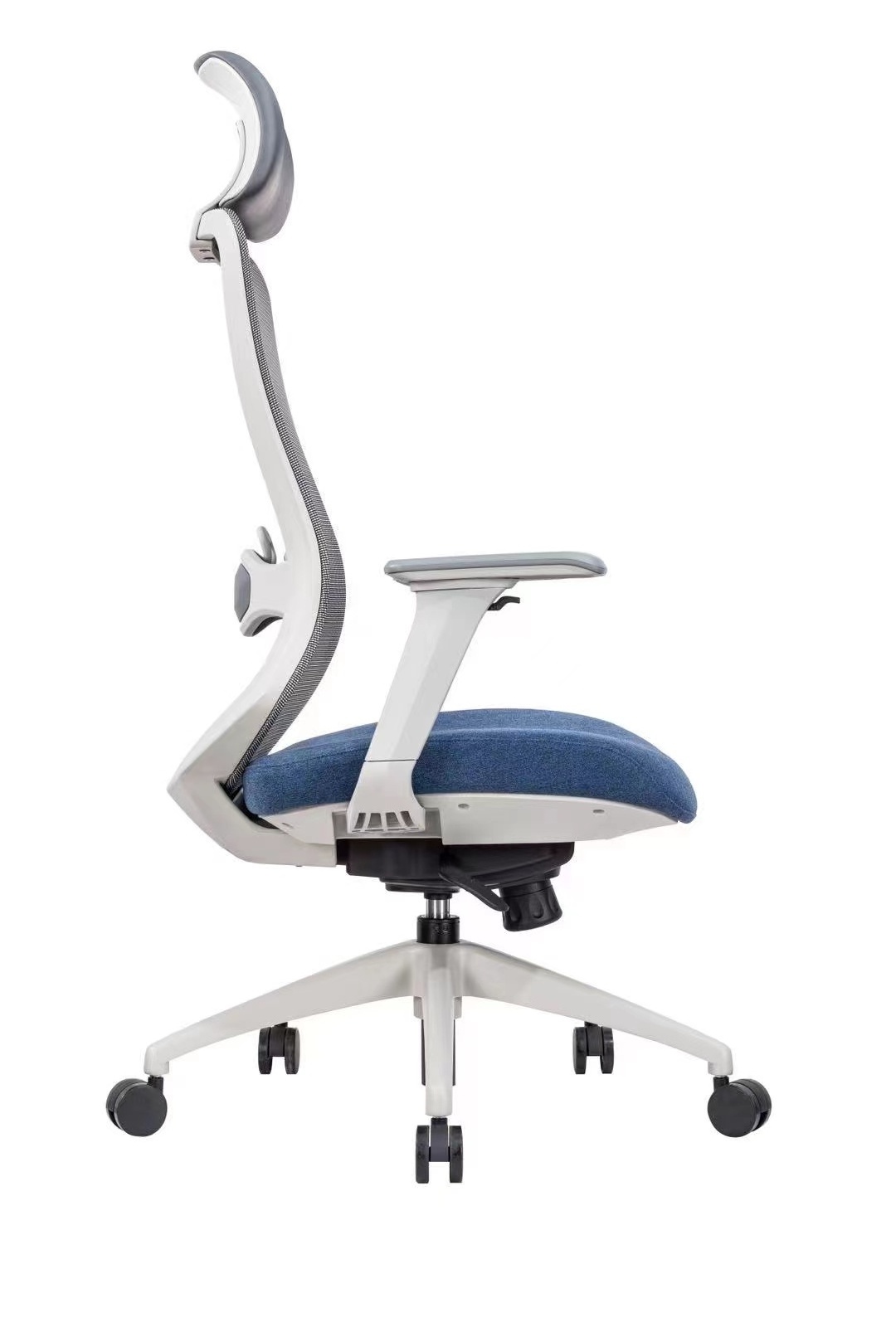 Mesh Computer Chair with Headrest Navy Blue Modern Office chair Forsuitable for office workers