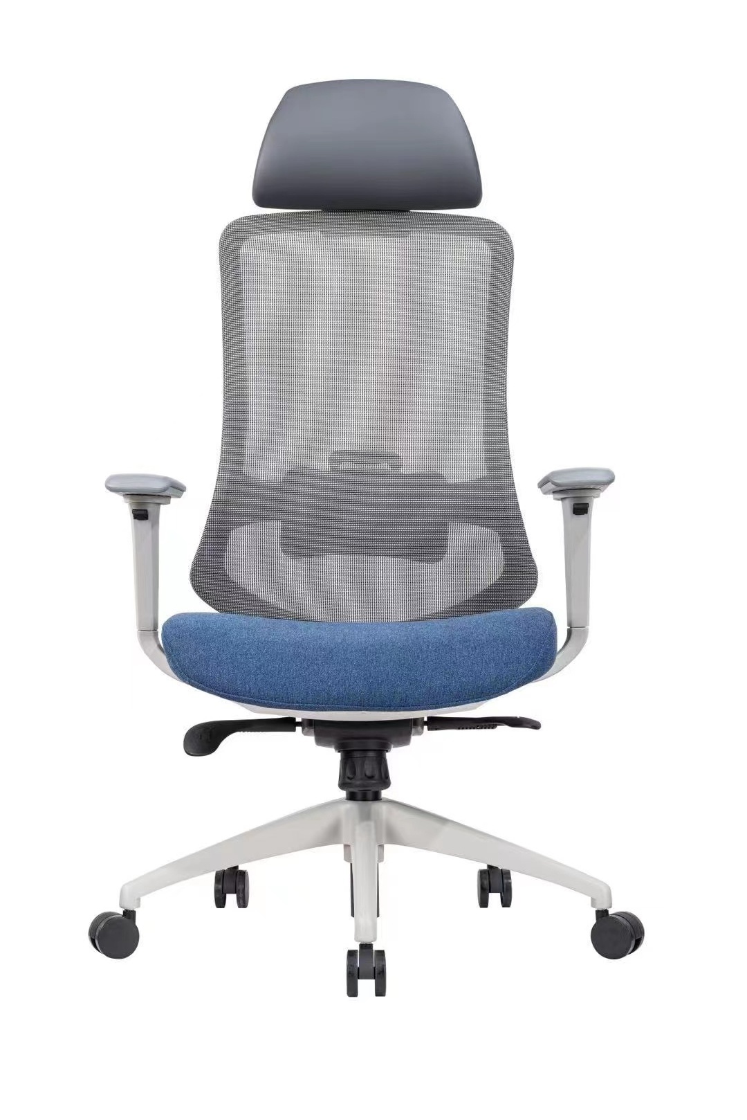 Mesh Computer Chair with Headrest Navy Blue Modern Office chair Forsuitable for office workers